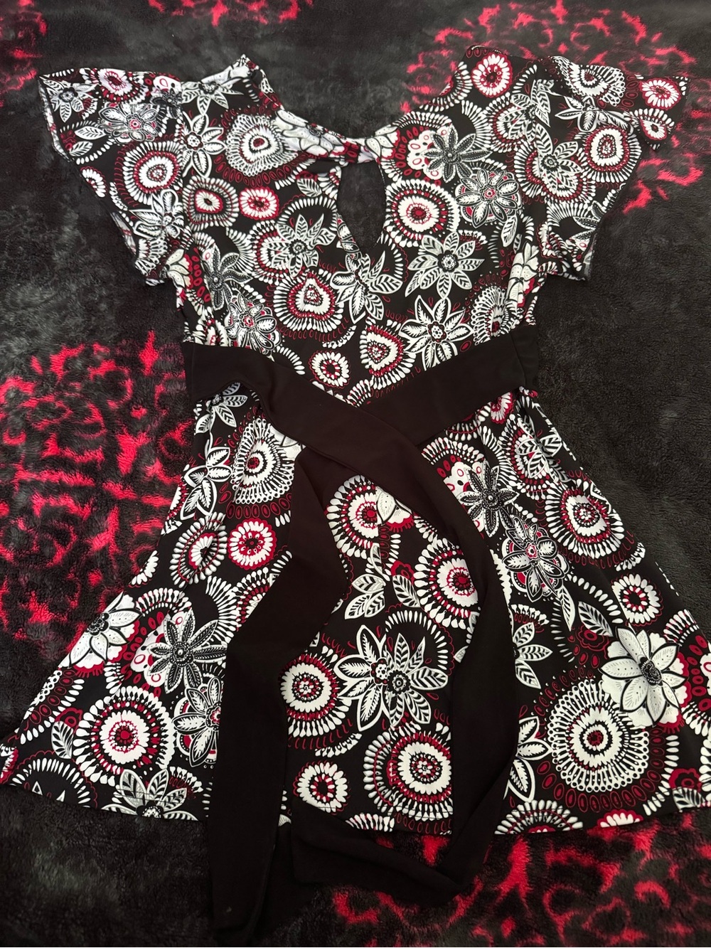 Vintage Wrapper Floral Babydoll Top